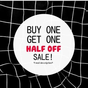 ‼️SALE‼️ buy 1 get 1 half off :)
